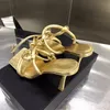 Sandali firmati da donna di lusso alla moda firmati Infradito sandali con cinturino in pelle 2020 nuove scarpe eleganti da donna estive con tacchi alti