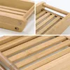 Soap Dish Bamboo Round Storage Holder Square Natural Durable Drain Rack Degradable Eco Friendly Bathroom Accessories2140150