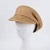 Nouvelle femme rétro design plissé chapeau de gavroche dames crème solaire chapeaux octogonaux élégant casquettes de fête de thé femmes boulanger garçon chapeau 6 couleurs Y2248m