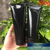 Frete Grátis 200g Preto Squeeze Tube 200ml Facial Cleaner Recipiente Loção Corporal Embalagem Frascos Cosméticos Vazios