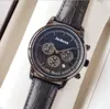 Top Mens completamente funzionale in vera pelle cronografo di alta qualità movimento al quarzo sportivo uomo orologi montre de luxe orologio d224C