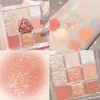 JADED 9 Colors Shimmer Eyeshadow Palette Eye Makeup Waterproof Glitter Pearly Matte Earth Color Eye Shadow