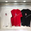 22ss 남성 여성 디자이너 티셔츠 티 티 큰 편지 인쇄 짧은 소매 남자 크루 넥 파리 패션 streetwear 화이트 블랙 레드 M-2XL