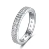 Formato USA 610 Nuovo arrivo Ins Top Sell Gioielli di lusso Argento sterling 925 Hollow Pave White Sapphire CZ Diamond Women Wedding Band 5858113