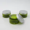 30 x 100 g lege groene crème cosmetische jar huisdier conatiner zilveren aluminium deksel zware muur