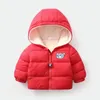 2020 neue Winter Kinder Kaschmir Mantel Bär Parkas Baby Mädchen Verdicken Warme Kleidung Kleinkind Daunenjacke Kinder Jungen Baumwolle Oberbekleidung LJ201017