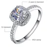 Rings For Women Bridal Wedding Trendy Jewelry Engagement Ring White Gold Color