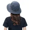 Ampla Brim Mulheres Ao Ar Livre Caça Caminhada Cobertura Capete Ajustável Safari Boonie Respirável Camping Bucket Hat G220301