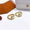 2022trend Fashion Woman Earrings Diamond Gold Plated Un Clou Hoop Vintage Luxury Design Jewelry Accessories Gift Female