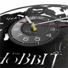 Relógio de parede vintage moderno compatível com Hobbit feito de recorde de vinil re-propositado trilogia laser corte de handicraft relógio h1230