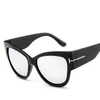 Nowa Moda Marka Designer Cat Eye Okulary Kobiety Oversized Ramki T Okulary Vintage Okulary przeciwsłoneczne UV4001