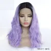 Full Synthetic Lace Front Wig Simulation Human Hair Lace-Front Wigs 14~26 inches 181011-Grey & Silver