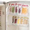 300 stks/partij Groothandel Mason Jar Vormige Voedsel Container Plastic Zak Clear Mason Fles Modellering Ritsen Opslag Snacks Plastic Doos LZ0706