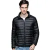 Autumn Winter Man Duck Down Jacket Ultra Light Thin Plus Size Spring Jackets Män Stand Collar Outerwear Coat 201210