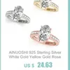 AINOUSHI Fashion 925 Sterling Silver Wedding Engagement 3.5ct Round Rings Girl Silver Anniversary Party Anelli Gioielli pero lama Y200106