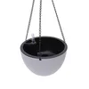 Hanging Planter Semi-Circular Flowerpot Self-Absorbing Plant Holder Garden Decoration Indoor Outdoor Watering Hanging Baskets Y200723