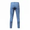 Dżinsy mężczyźni chude stretch męskie dżinsy mężczyźni moda szczupli dżinsy homme swobodne spodnie spodnie dżinsowe dżins niebieski 201128