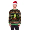 남성 스웨이터 유니osex 크리스마스 의상 만화 3D 디지털 프린팅 패션 긴팔 셔츠 후드 못생긴 스웨터 1