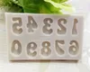 Novos moldes de chocolate para jantar, letras, números, silicone, 3D, molde para fondant, bolos, ferramentas de decoração, faça você mesmo, utensílios de cozinha, moldes de segurança