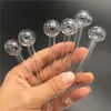 10cm pyrex Thick glass oil burner pipes tobacco Glass pipe heady glass tube clear smoking pipes for herb cheap hand pipe