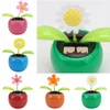 6 st bildekoration Solenergi Dancing Flower Swinging Animated Dancer Sunflower Car Funny Toy Ornaments Random252i