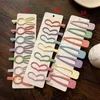 7Pcs/pack Simple Candy Color Geometric Hairpins Women Barrette Hairgrips Girls Hair Clips Headdress Barrettes Bobby Pin Hair