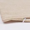 DIY Sublimation Leerer Leinen 45 * 45 cm Kissenbezug Zweiseitige quadratische Wärmeübertragung Druck Flachs Verbrauchsmaterial Kissenbezug
