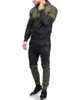 Unisex Mens Hoodie Dressuit 2 sztuka Zestaw Gradient Color Bluzy Mężczyźni Bluza Kurtka i Spodnie Odzież męska Zestawy