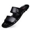 Letnie buty Sandal Wysokiej Jakości Mężczyźni Slip On Leather Beach Męskie Plate Platforma Czarne Męskie Gumy Sandals Buty J3EA #