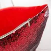 40 * 40cm God Julsque Sequin Pillow Case Glitter Sofa Kasta Kudde Kudde Kuddehus Hem Julinredning Kuddehölje 6 stilar WDH0209