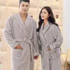 Lovers Winter Flannel Kimono Robe Nightwear Female Intimate Lingerie Casual Bathrobe Gown Coral Fleece Nightgown Home Clothing1