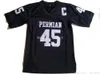 cheap custom PERMIAN 45 MILES football jersey sewing Hip hop loose BLACK WHITE new