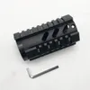 2 kinds of 4 inch Length Short Quad Rail Handguard Picatinny Mount System Black Color Anodized Free Shipping