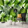 Personalizado Mural 3D Wallpaper sudeste da Ásia Tropical Banana Leaf fundo da foto Murais de não-tecidos Modern