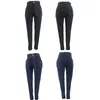 Jeans a vita alta da donna Jeans slim elasticizzati in denim aderente con cintura in nappa fasciatura skinny push up donna 220216