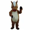 2018 Costume de mascotte de cheval brun chaud de haute qualité Taille adulte Déguisement LIVRAISON GRATUITE