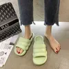 2022 New Women Slippers Summer Fashion Thick Platform Solid Color Ladies Beach Soft Leisure Indoor Bathroom Anti-Slip Shoes Y220214