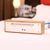 Natural Bamboo Radio Högtalare trä Bluetooth-högtalare med LED-tid, Väckarklocka+FM-radio Handsfree Mic NFC boombox trä BamBox Subwoofers