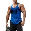 الصيف ص صالة الألعاب الرياضية Stringer Tank Top Men Cotton Cotton Contlicing Bodybuilding Shirt Fitness Set Muscle Singlets Taren 220302