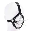 Nxy Adult Toys Sex Cat Mouth Plug Nose Hook Metal Ring Women Men's Centipede Harness Cover 220217