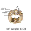 Herrenring Hip Hop Schmuck Iced Out Gold Band Ringe Luxus vergoldet Mode BlingBling