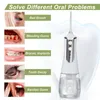 Irrigatore a getto d'acqua dentale Filo interdentale per filo d'acqua Detergente per denti Lavaggio della bocca Irrigatori elettrici portatili da 350 ml