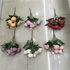 Artificiale Peonia Tea Rose Fiori Bouquet 7 Forchette Camelia Seta Fiore Finto Festival Matrimonio Home Decor