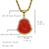 Cubic Zircon Maitreya Buddha colgante collar para mujeres hombres cuerda cadena Big Belly Buddha collar Hip Hop joyería regalos de navidad 201013