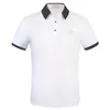 Marca High Street Lujo Primavera Verano Para Hombres Polo Bordado Corto Casual T Shirts Carta Down Colllar Topsm-3XL # 620
