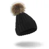 Homens Winter New Outono Mulheres Gorro cor doce quente grossa Gorros Wool Ball Caps chapéu feito malha