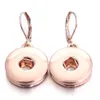 Fashion Lady 18mm 18mm Orecchini con ciondoli con bottone a pressione per donna Gioielli in metallo placcato argento oro rosa