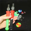 smoking Silicone Pipes Nectar With 14mm Titanium Nail Vaporizer Joints Rig Concentrate Dab Straw glass oil burner pipe