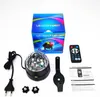 Mini RGB LED Crystal Magic Ball Stage Effect Lighting Lamp Bulb Party Disco with Remote Control For Christmas Party Club Projector