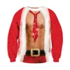 2020 Уродливый Рождественский свитер Санта-Клаус Печатный Свободный свитер Мужчины Женщины Пуловер Рождественские Новизна Осень Осень Зимние Топы Одежда T200101